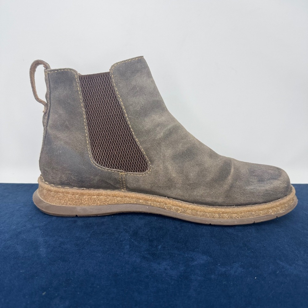 Born Brody Chelsea Boots Taupe Distressed Suede Ankle Chukka Size Men's 10.5 - Picture 6 of 12